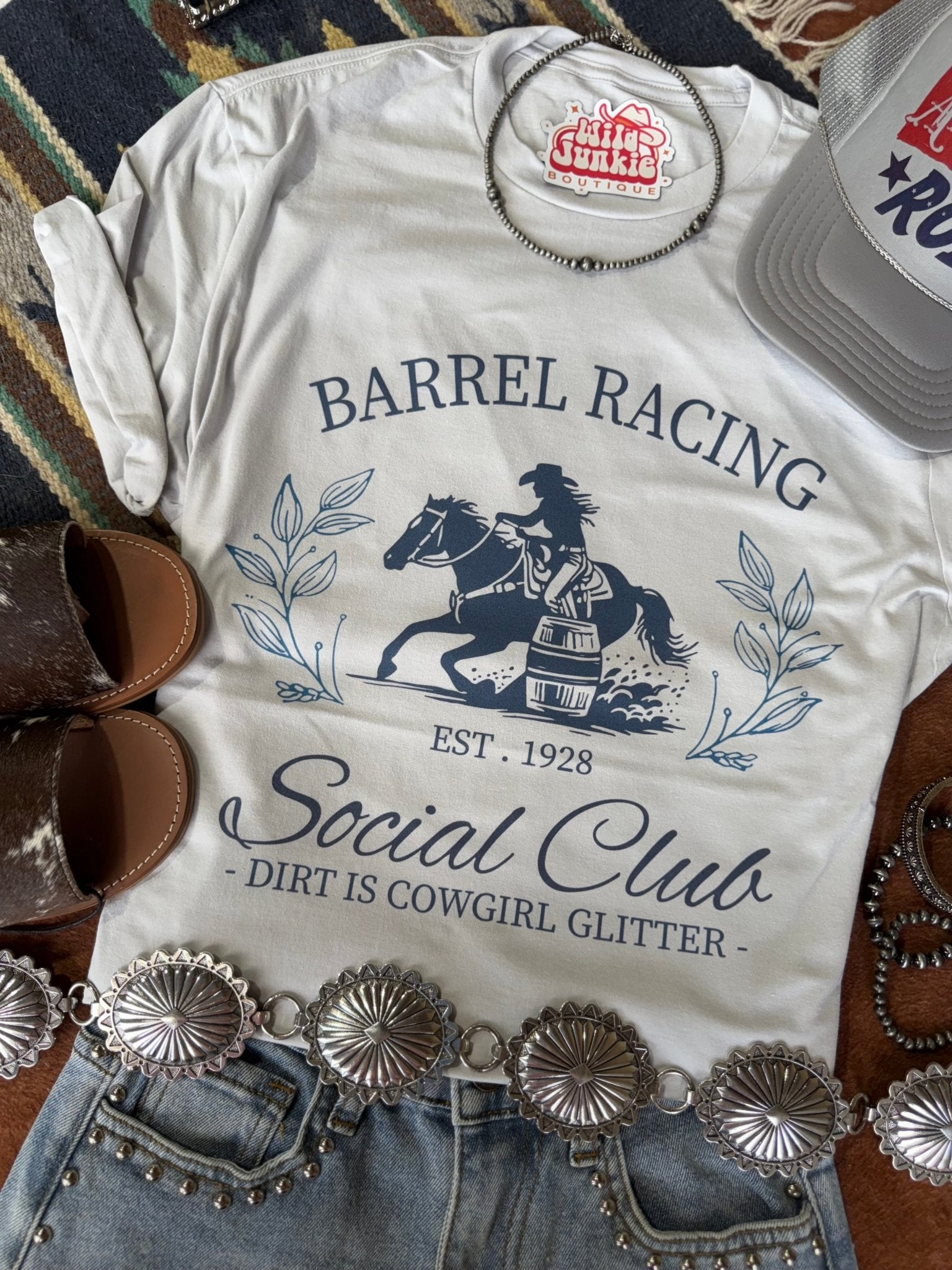 Wild Junkie Barrel Racing Social Club Graphic Tee — main product shot