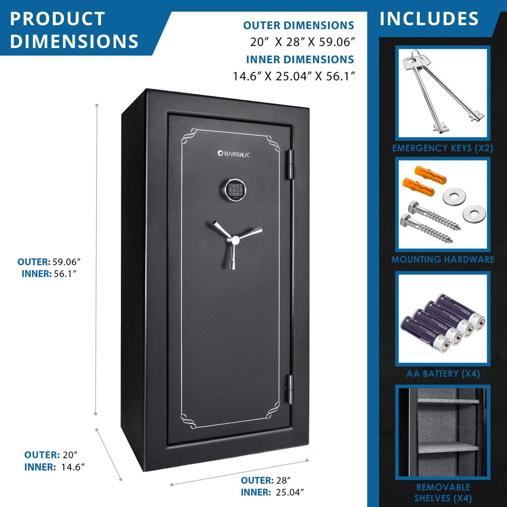 Barska 1.87 CF Heavy-Duty Extra-Large Industrial Steel Fireproof Safe Vault With Digital Keypad (SAK63810) – SAKSBY WHOLESALE