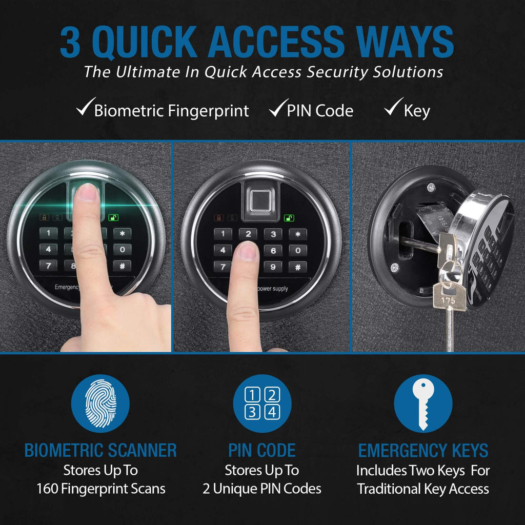 Barska 2.02 CF Heavy-Duty Fire Resistant Safe With Biometric Keypad (SAK29487) – SAKSBY WHOLESALE, view 3
