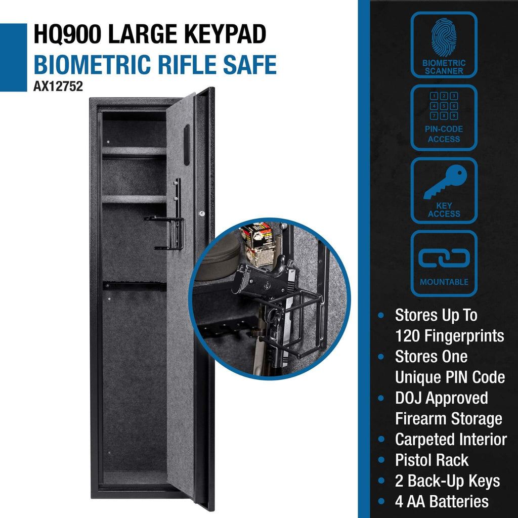 Barska 4.33 CF Heavy-Duty Rifle Gun Safe With Biometric And Digital Keypad Access (SAK80356) – SAKSBY WHOLESALE, view 7