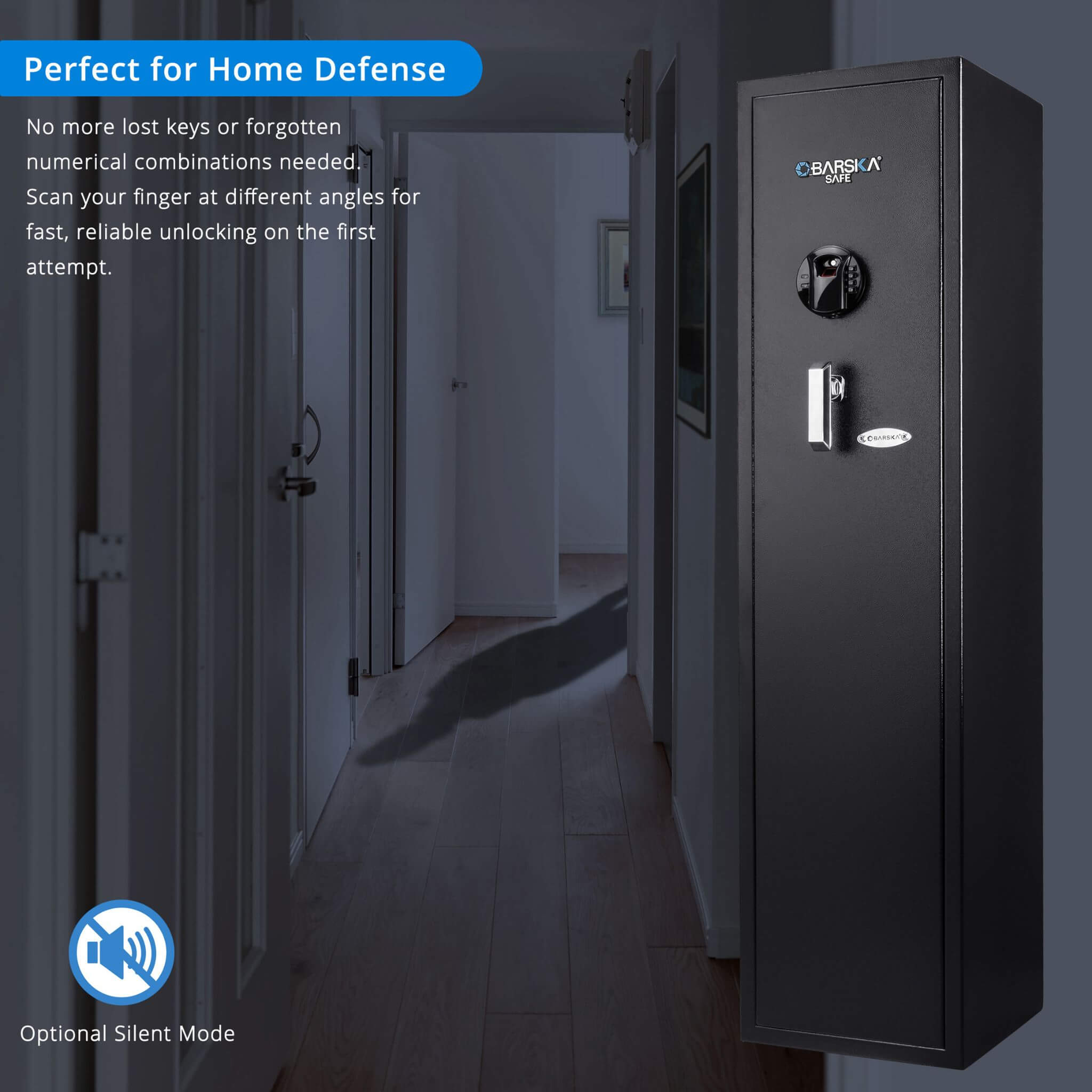 Barska 4.33 CF Heavy-Duty Rifle Gun Safe With Biometric And Digital Keypad Access (SAK80356) – SAKSBY WHOLESALE, view 9