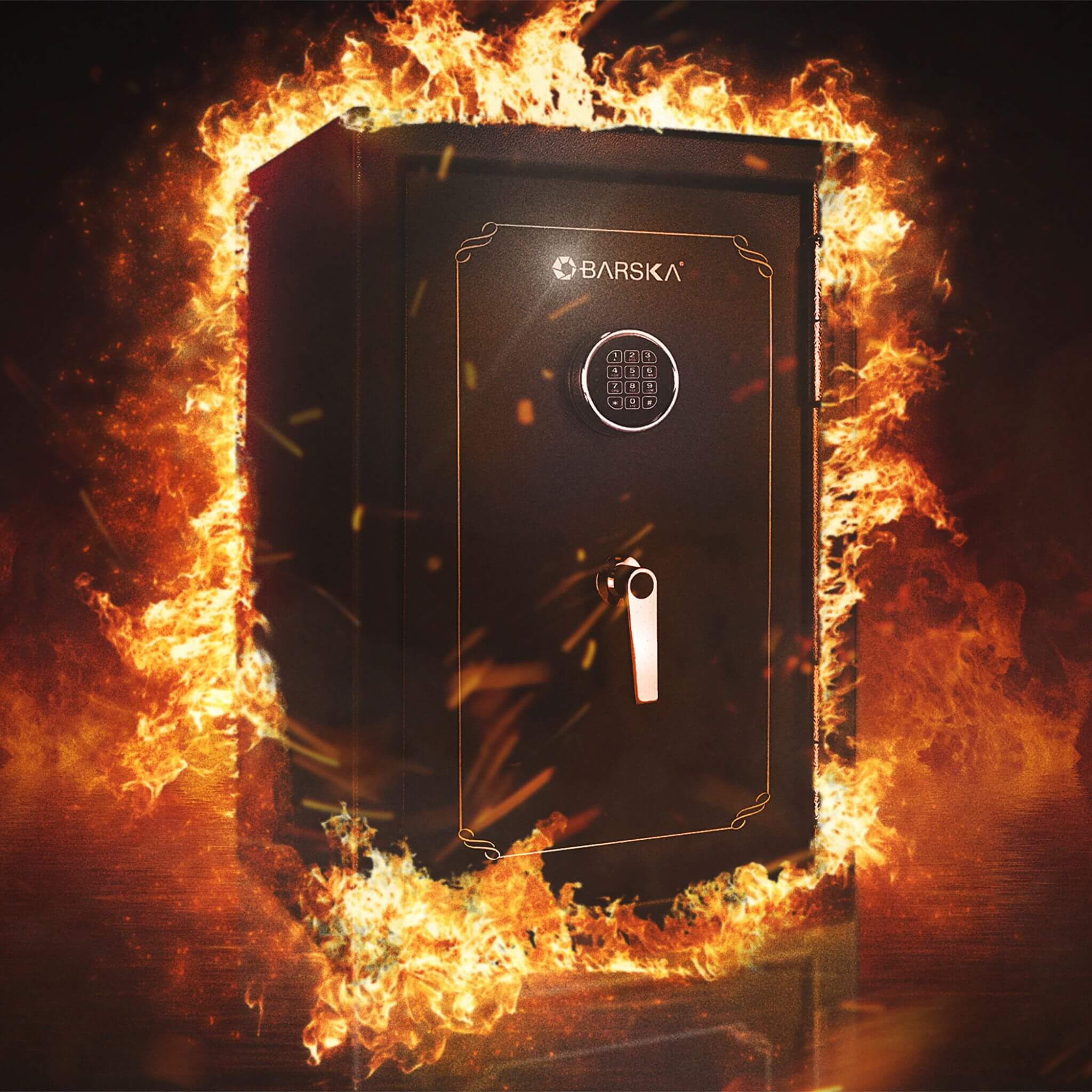 Barska 4.39 CF Heavy-Duty Steel Fireproof Safe Vault With Digital Keypad (SAK51786) – SAKSBY WHOLESALE, view 9