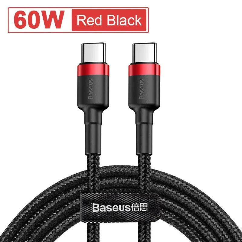 Baseus USB Type C To USB C Cable For iPhone 15 100W/5A PD Fast Charging Charger Cord For Macbook Xiaomi Samsung Type-C Cable