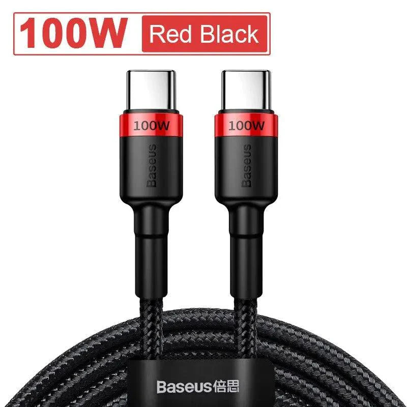 Baseus USB Type C To USB C Cable For iPhone 15 100W/5A PD Fast Charging Charger Cord For Macbook Xiaomi Samsung Type-C Cable