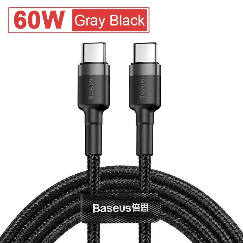 Baseus USB Type C To USB C Cable For iPhone 15 100W/5A PD Fast Charging Charger Cord For Macbook Xiaomi Samsung Type-C Cable