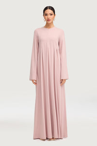 Basima Zip Front Abaya - Dusty Pink Abayas Veiled 