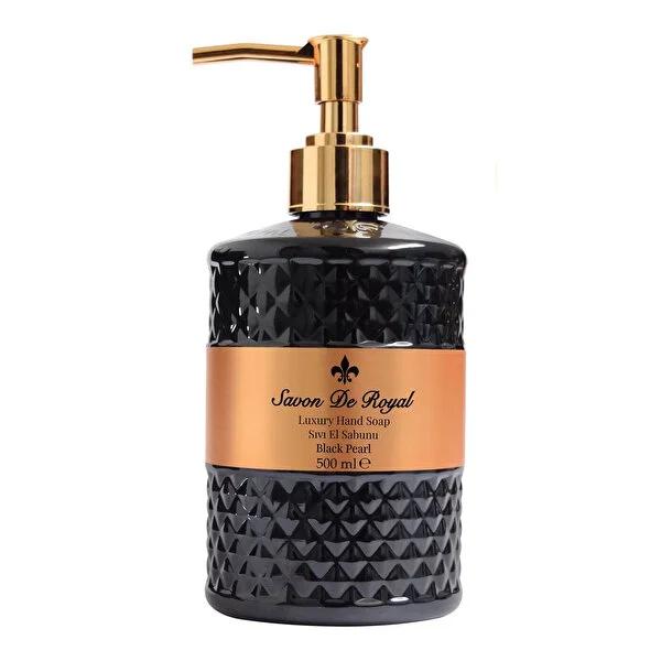 Savon De Royal Vegan Liquid Hand Soap with Black Pearl - 16.91 fl oz, pH Balanced, Paraben-Free