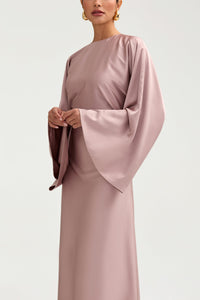 Batool Satin Maxi Dress - Mink Clothing Veiled 