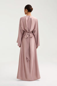 Batool Satin Maxi Dress - Mink Clothing Veiled 