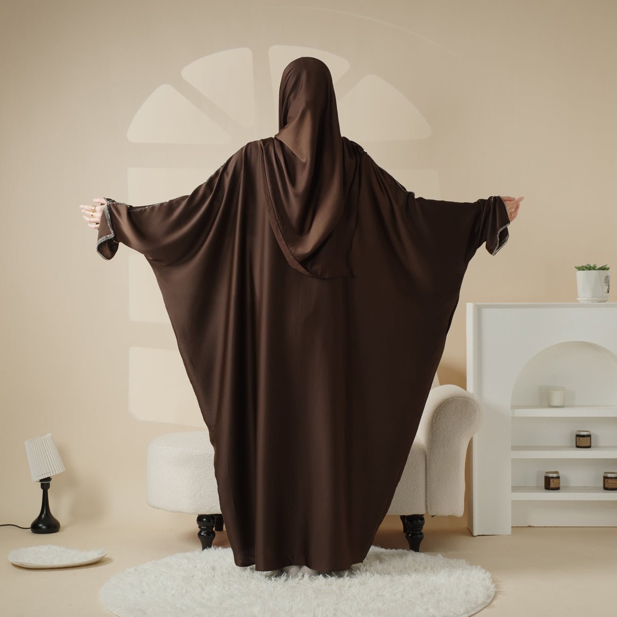 Mariam's Collection Batwing Abaya With Matching Hijab | Batwing Sleeve Abaya (MA041) — main product shot