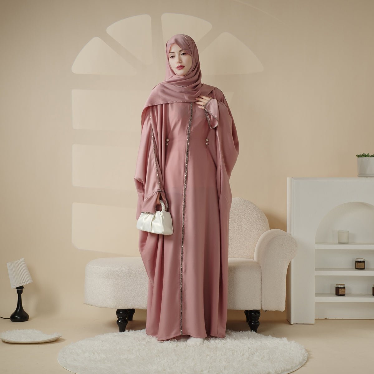 Mariam's Collection Batwing Abaya With Matching Hijab | Batwing Sleeve Abaya (MA041) — lifestyle worn / used context