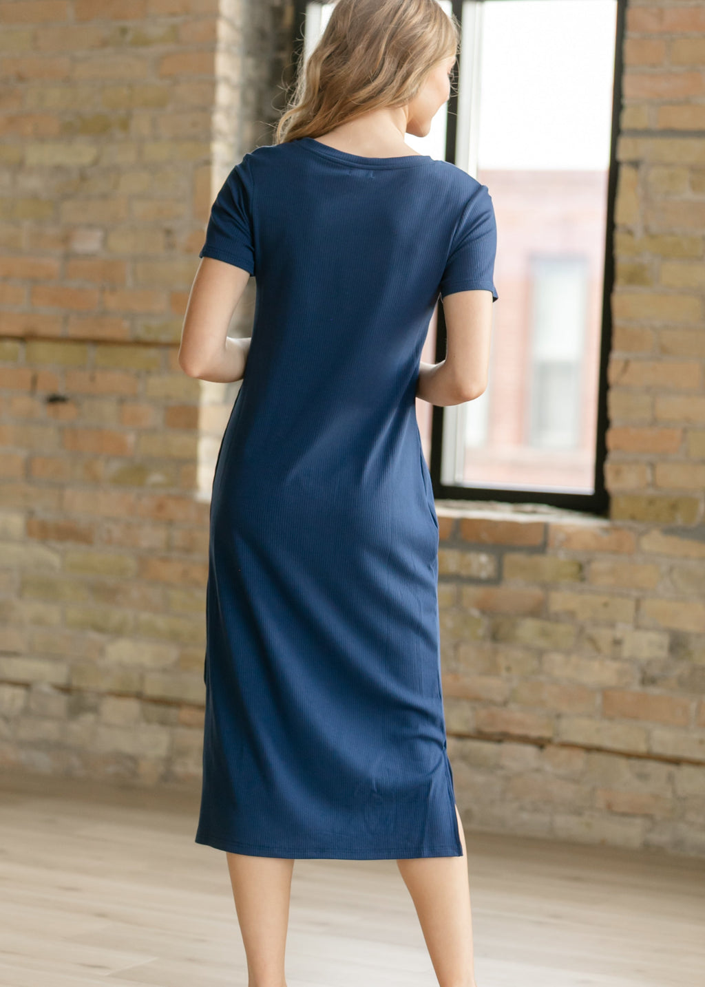 Inherit Co. Baylor Navy Ribbed T-shirt Dress — packaging