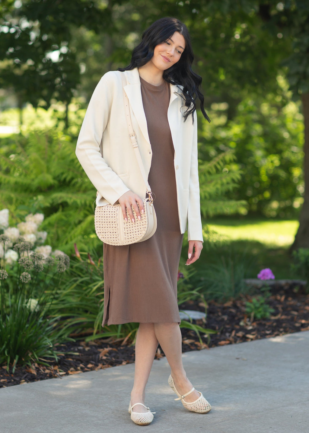 Inherit Co. Baylor Ultra Soft Ribbed T-Shirt Dress — feature highlight