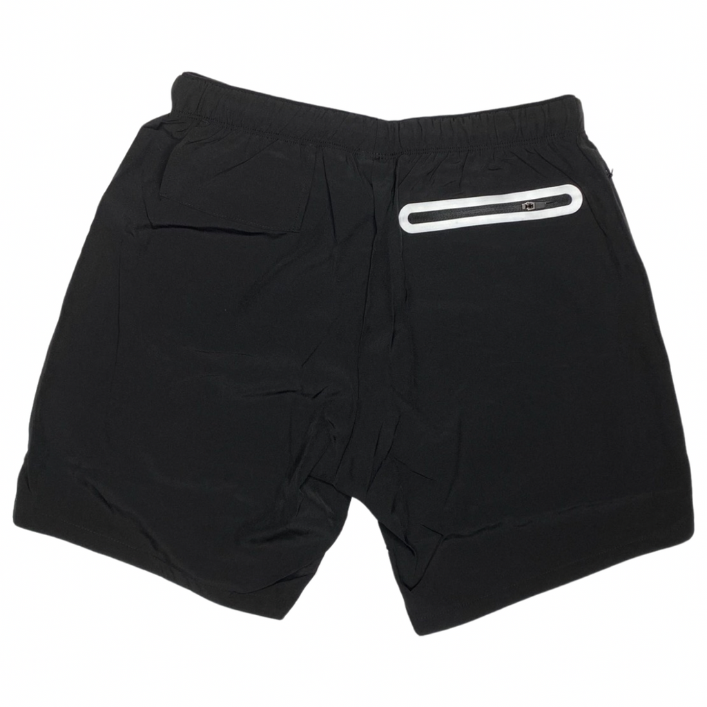 BLACKOUT BARBELL Men's Pro Short (Black) — detail and construction