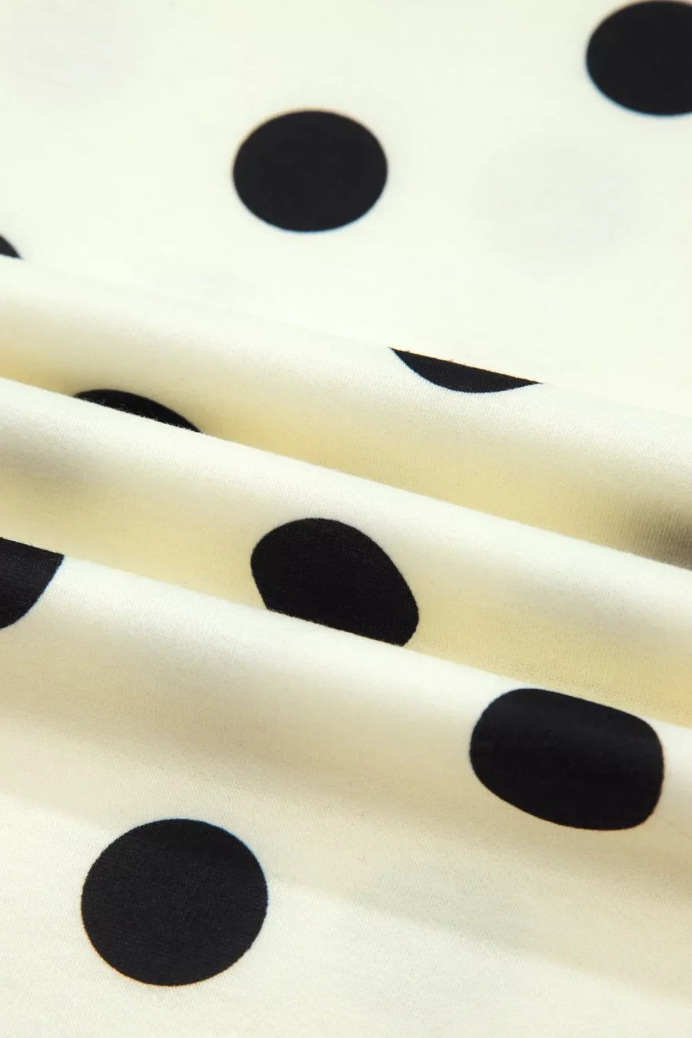 Polka Dot Print High Neck Dolman Top