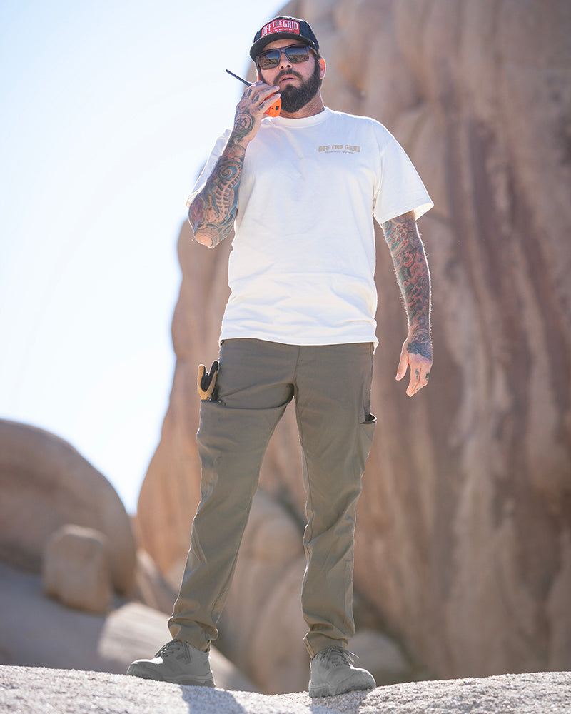 Off The Grid Surplus Lancer Taper Fit Pant - Beluga Brown — detail close-up