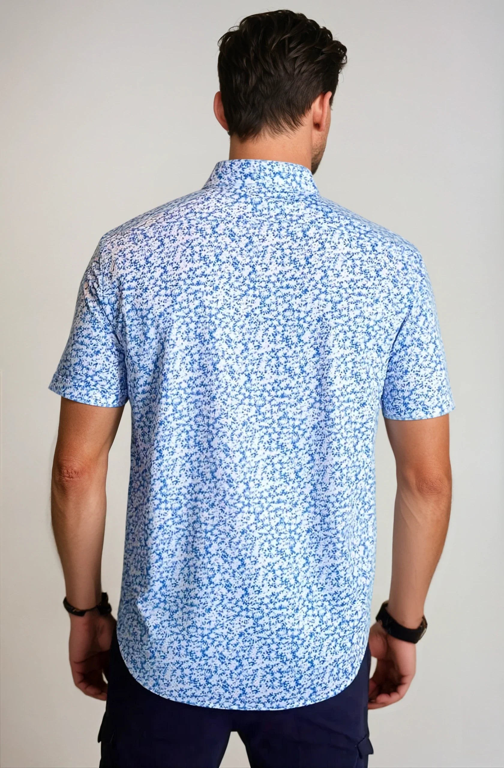 Buki Five-O Floral Short Sleeve Tech Shirt — side view