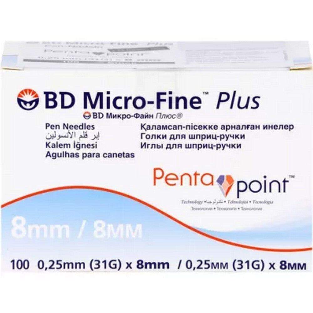 BD Micro-Fine Ultra 100 Pcs. 0.25mm x 8 mm Pen 2packs