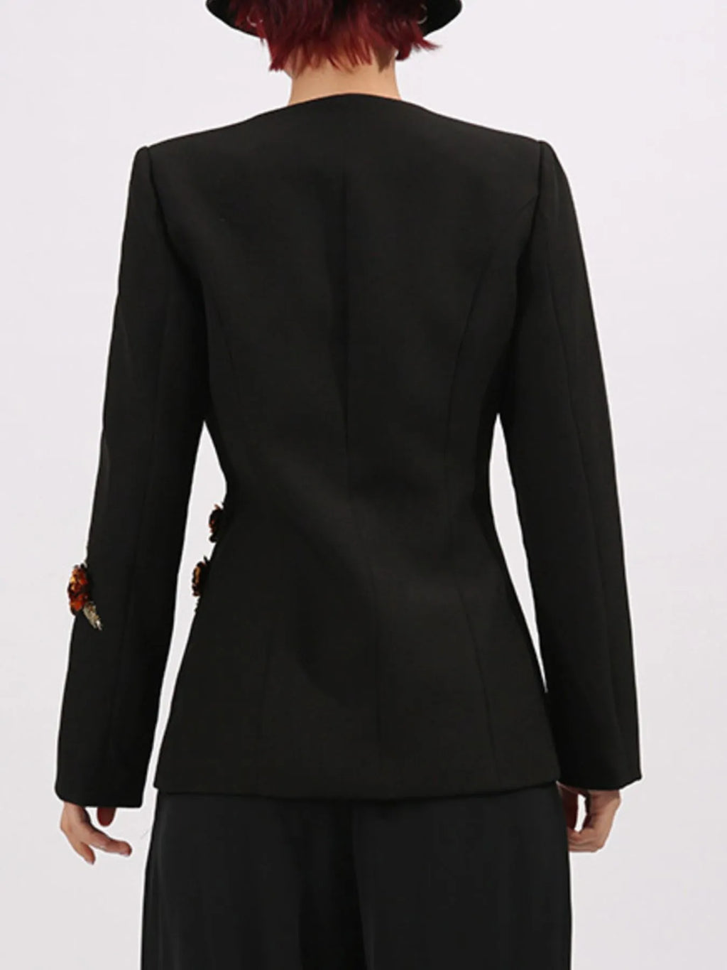 Embroidered Long Sleeve Blazer