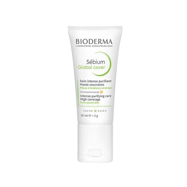 Bioderma Sebium Global Cover - 12hr Acne Coverage & Moisturizing Cream for Oily Skin