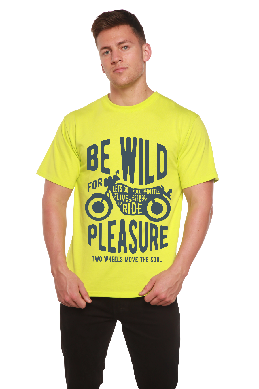 Spun Bamboo Be Wild Men's Bamboo Viscose/Organic Cotton Short Sleeve Graphic T-Shirt — main product shot