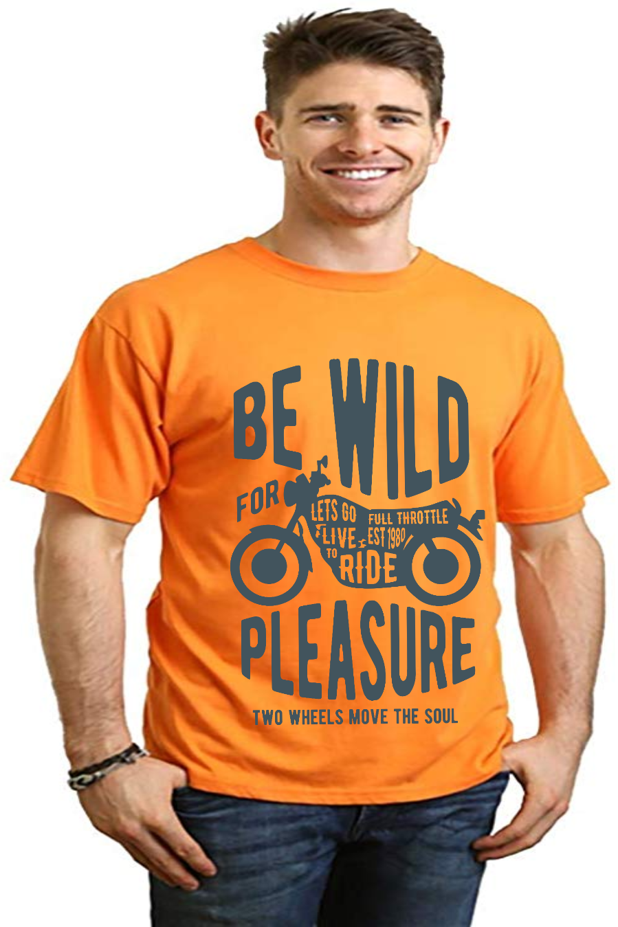 Spun Bamboo Be Wild Men's Bamboo Viscose/Organic Cotton Short Sleeve Graphic T-Shirt — fabric or material detail