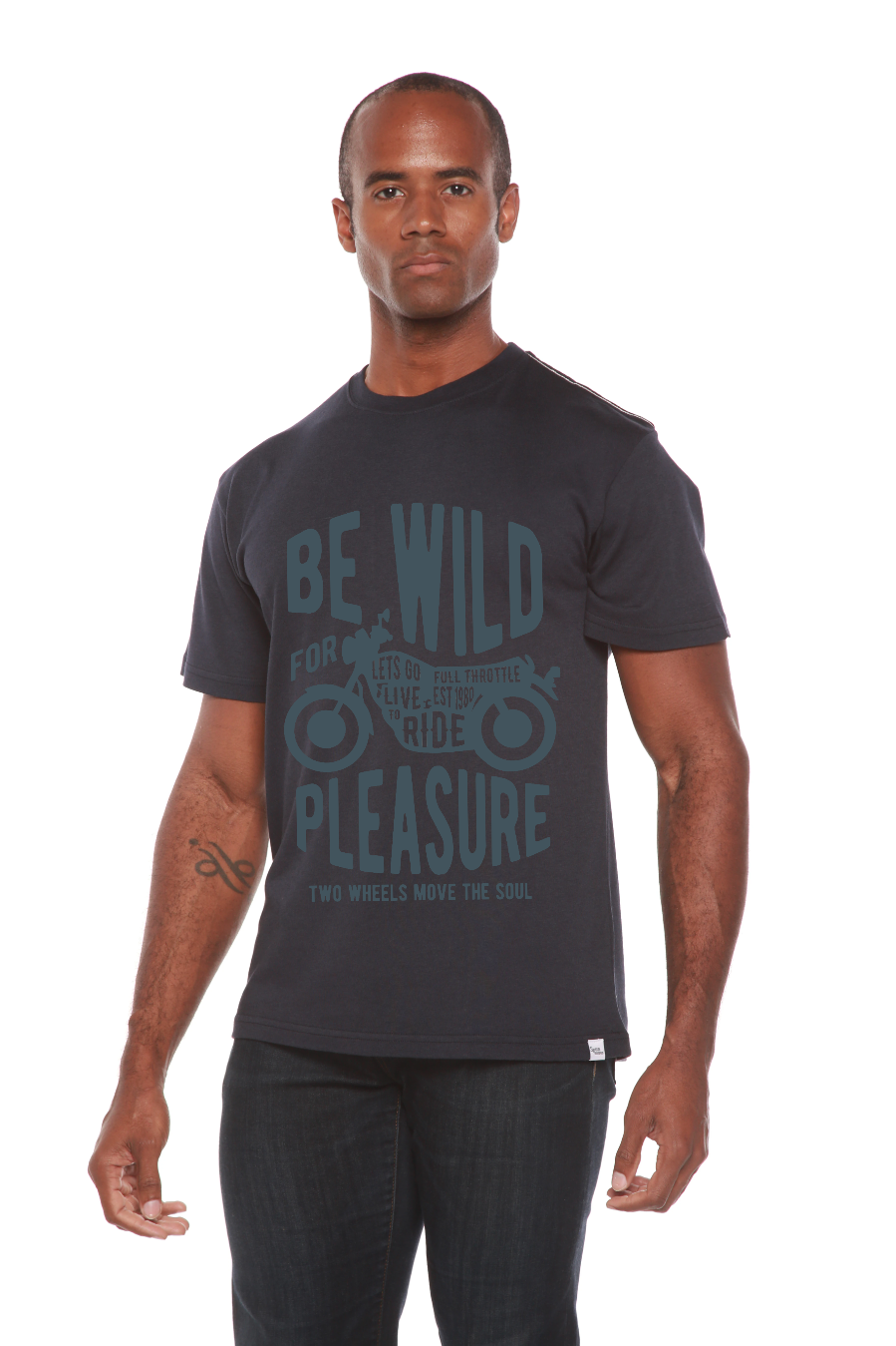 Spun Bamboo Be Wild Men's Bamboo Viscose/Organic Cotton Short Sleeve Graphic T-Shirt — lifestyle context