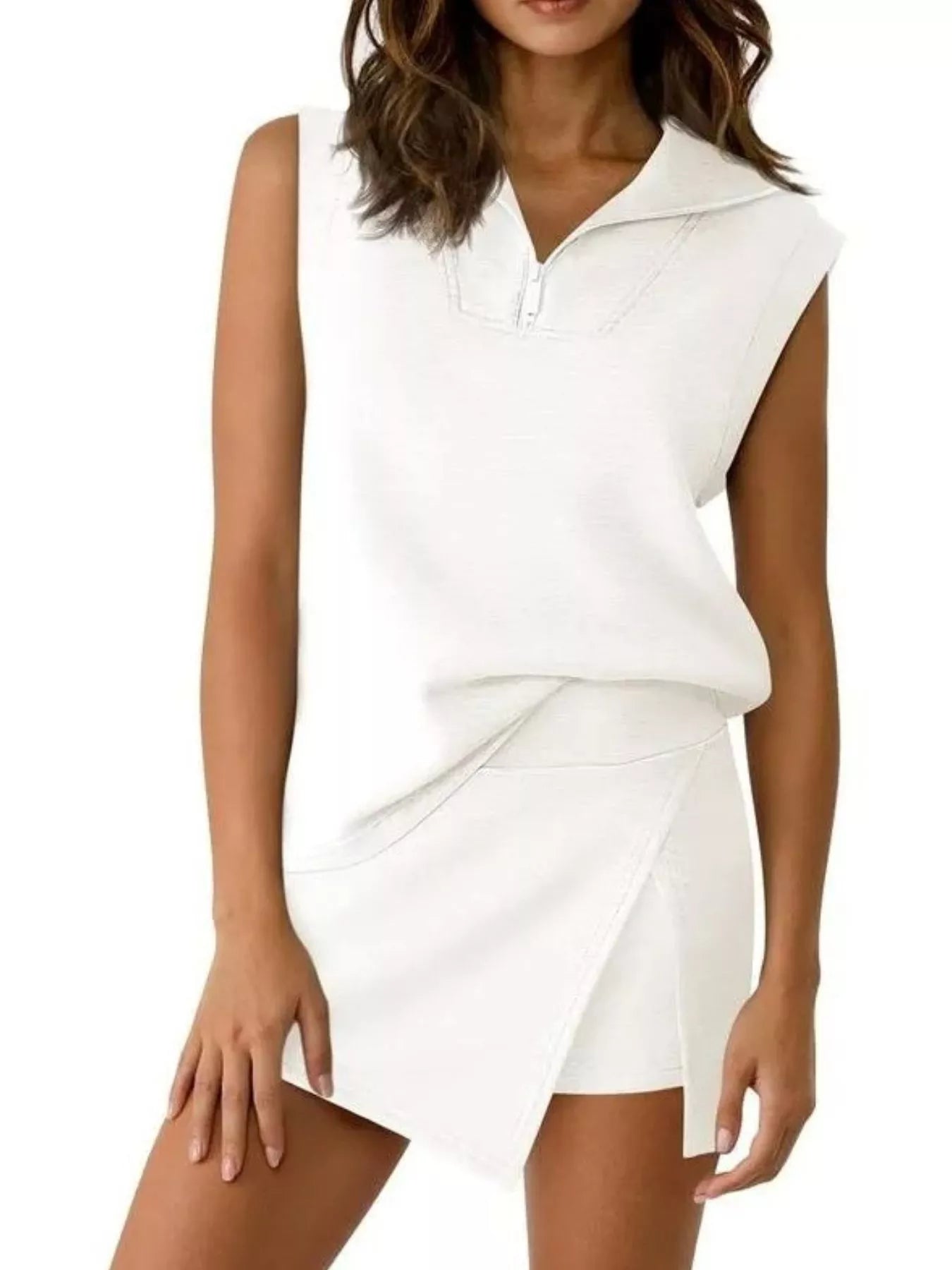 Quarter Zip Top and Skort Set