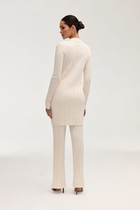 Becca Knit Ribbed Button Down Top Clothing Veiled 