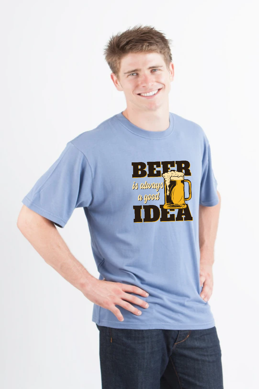 Spun Bamboo Beer Idea Men's Bamboo Viscose/Organic Cotton Short Sleeve Graphic T-Shirt — packaging