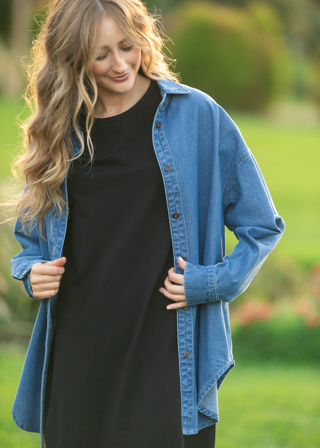Inherit Co. Betty Denim Button Up Top — packaging