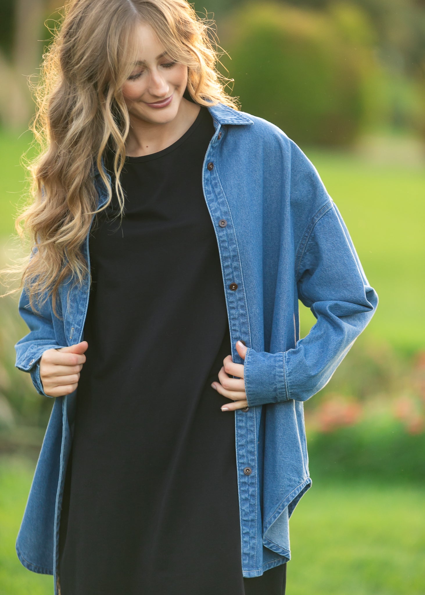 Inherit Co. Betty Denim Button Up Top — packaging