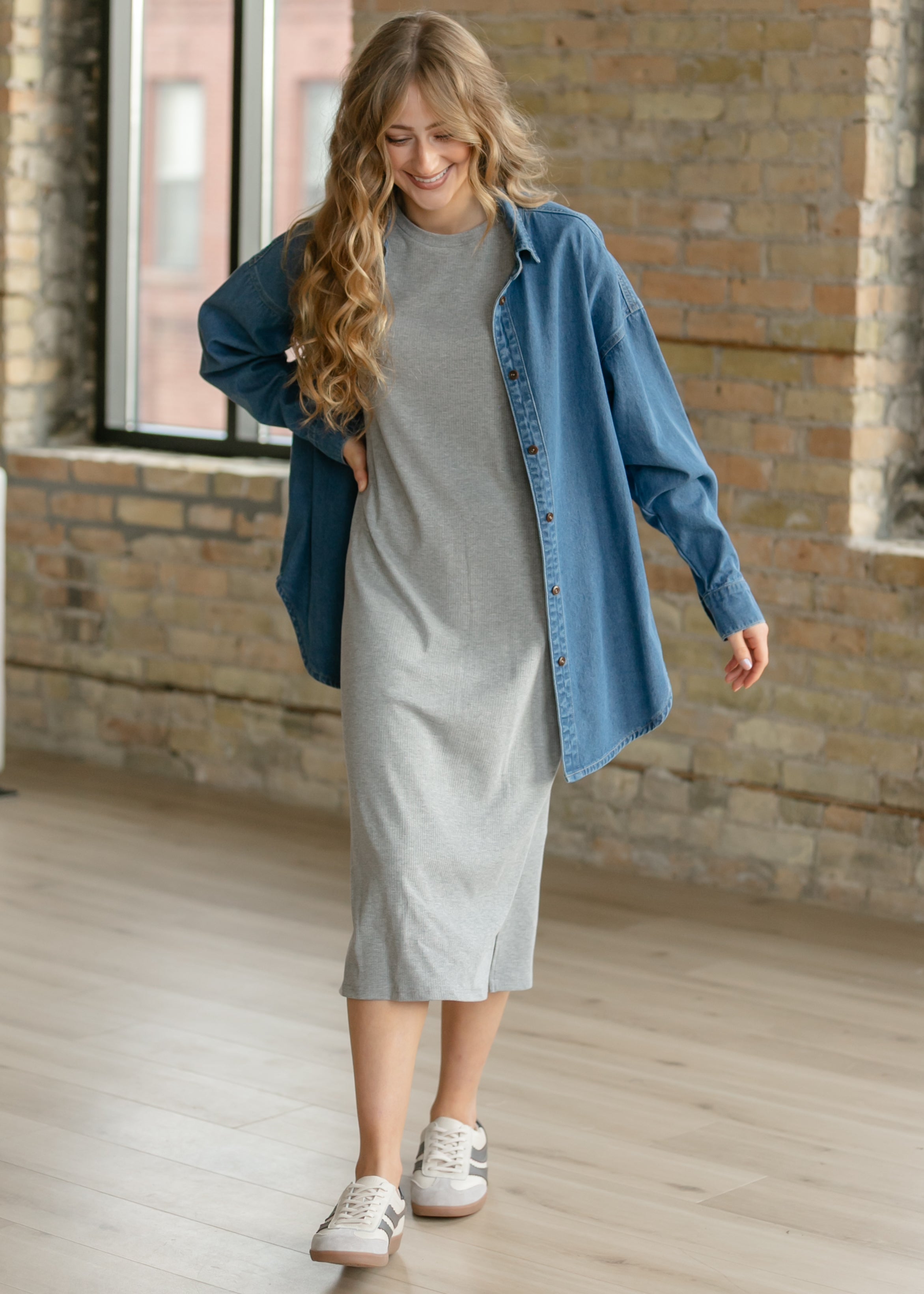 Betty Denim Button Up Top — view 4