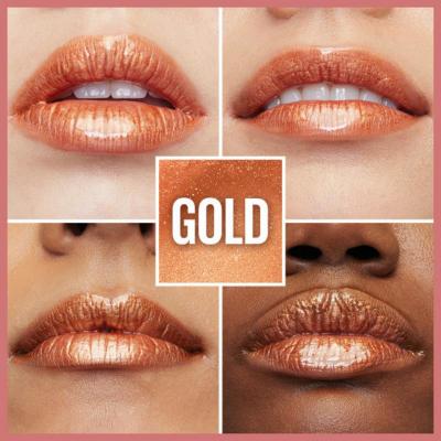 Maybelline New York Lifter Gloss - Moisturizing Lip Gloss with Hyaluronic Acid, Gold Shade