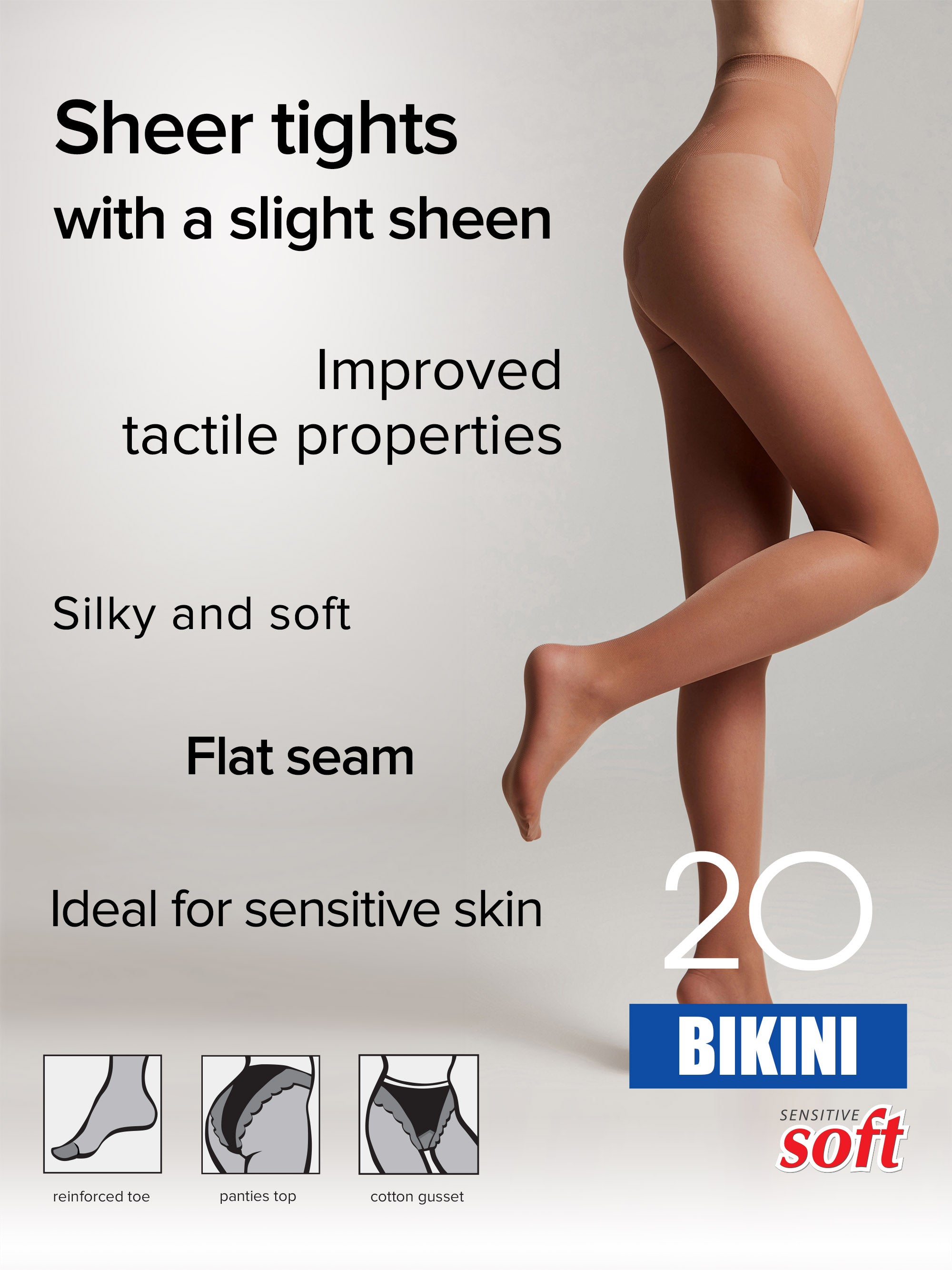 TheRanok.com Tights Conte Bikini 20 Den - Ajour Top — size reference
