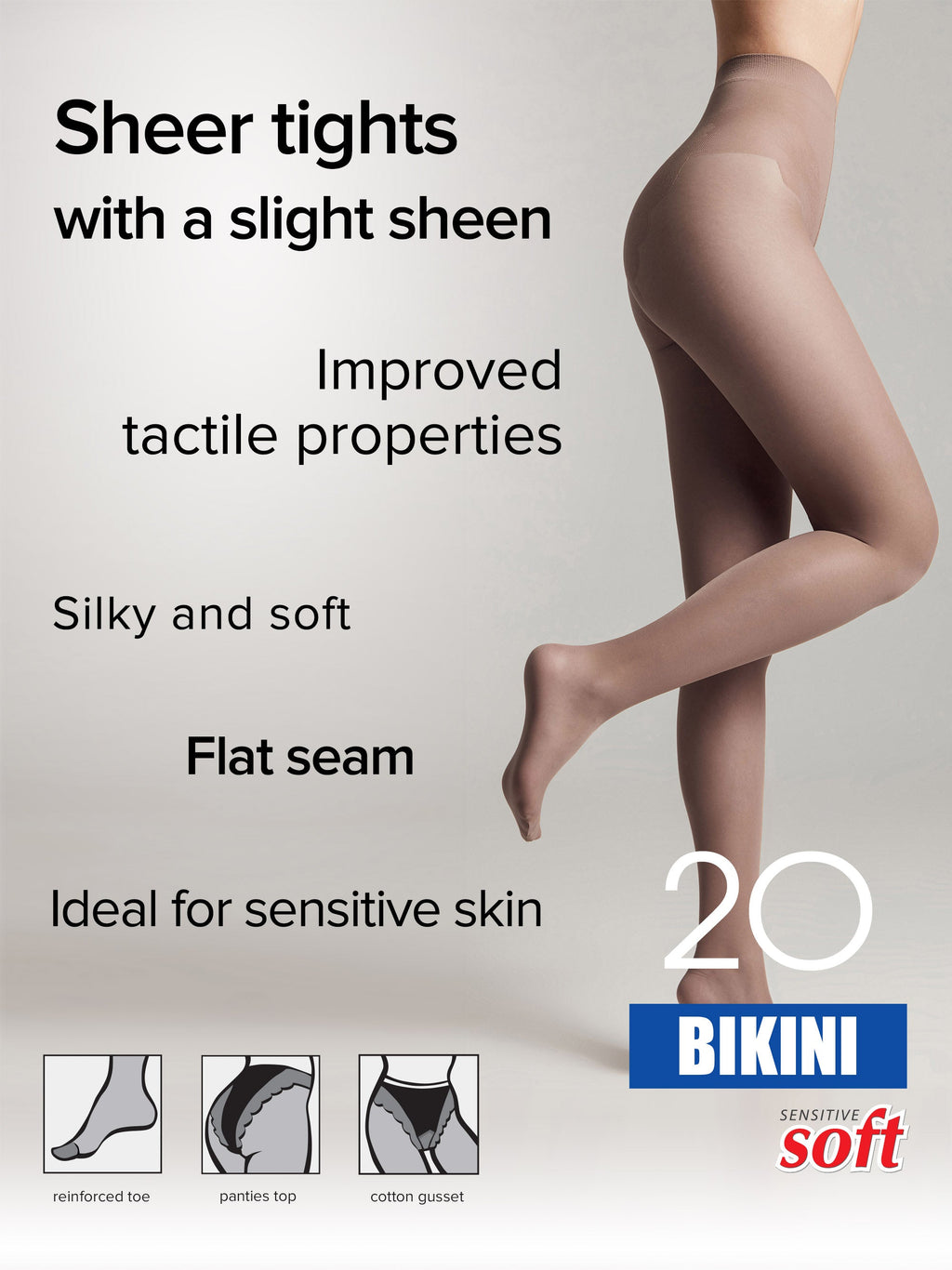 TheRanok.com Tights Conte Bikini 20 Den - Ajour Top — product on model