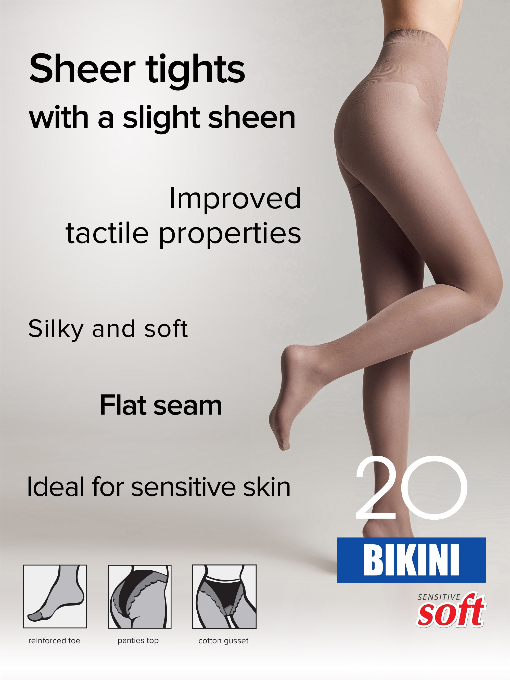 TheRanok.com Tights Conte Bikini 20 Den - Ajour Top — product on model