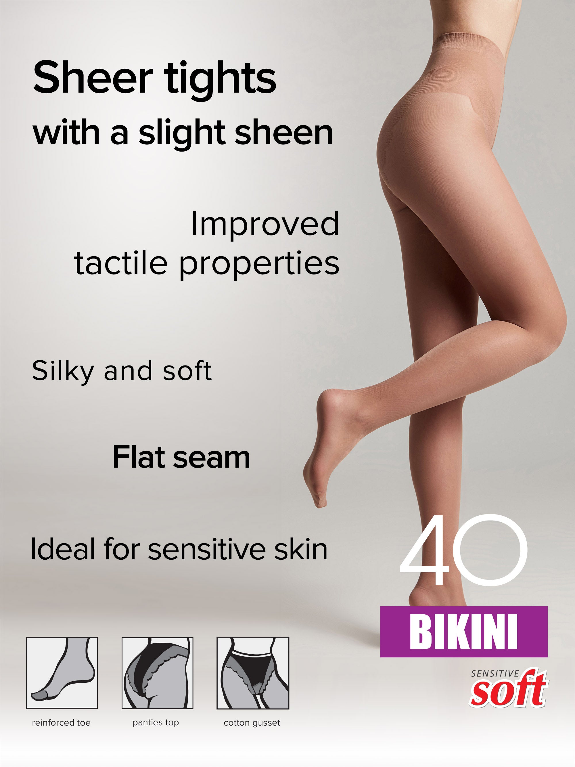 TheRanok.com Tights Conte Bikini 40 Den - Ajour Top — color detail