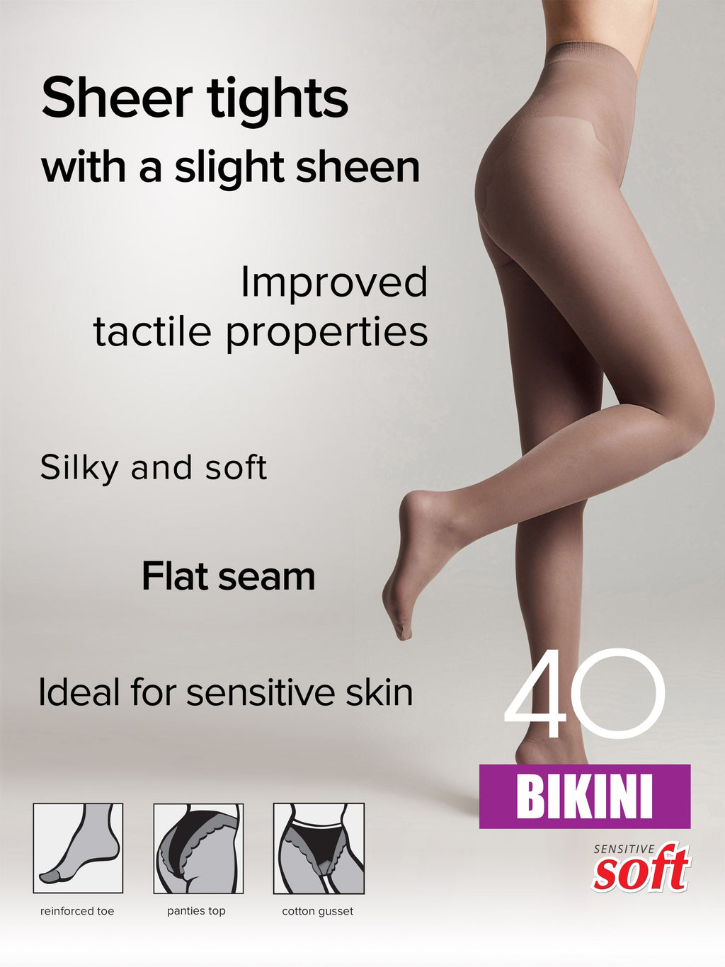 TheRanok.com Tights Conte Bikini 40 Den - Ajour Top — main product shot