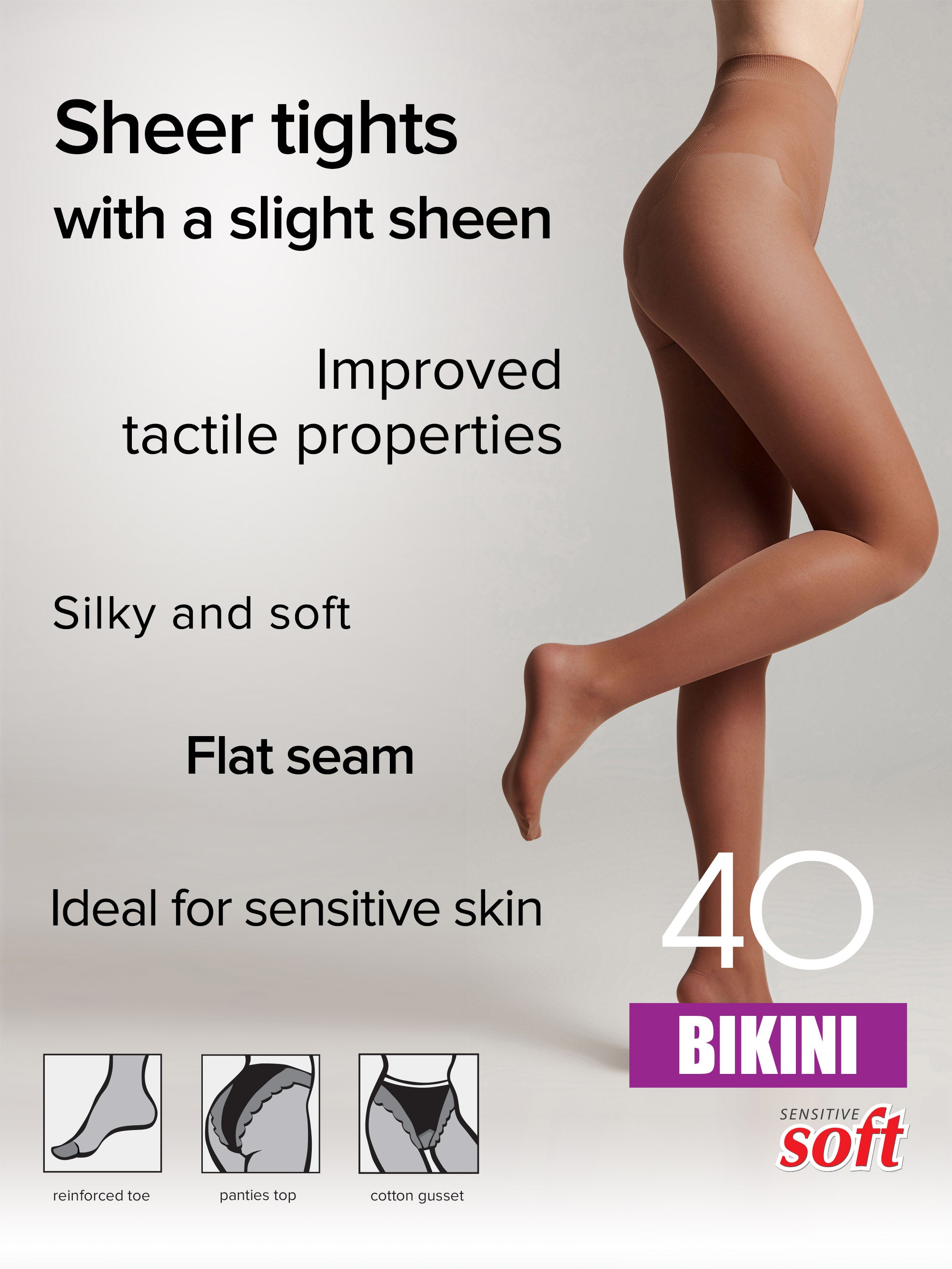 TheRanok.com Tights Conte Bikini 40 Den - Ajour Top — size reference