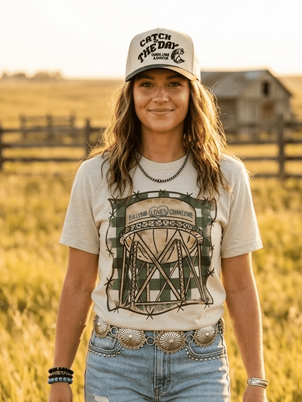 Wild Junkie Billy Bob Loves Charlene Graphic Tee — construction detail