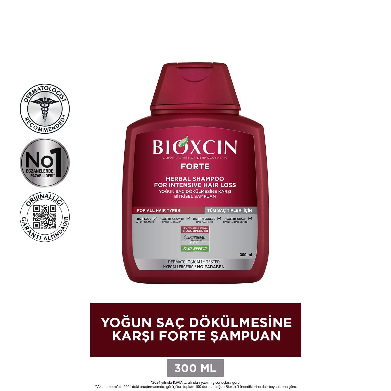 Bioxcin Forte Shampoo - Fight Hair Loss | 300 ml