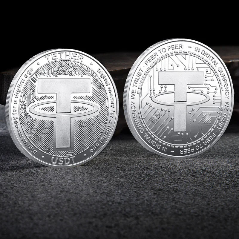 Bitcoin BTC ETH ADA XLM SHIB DOGE XRP SOL DOT LINK LTC UNI Coin Physical Metal Crypto Currency Coin Collection with Plastic Case