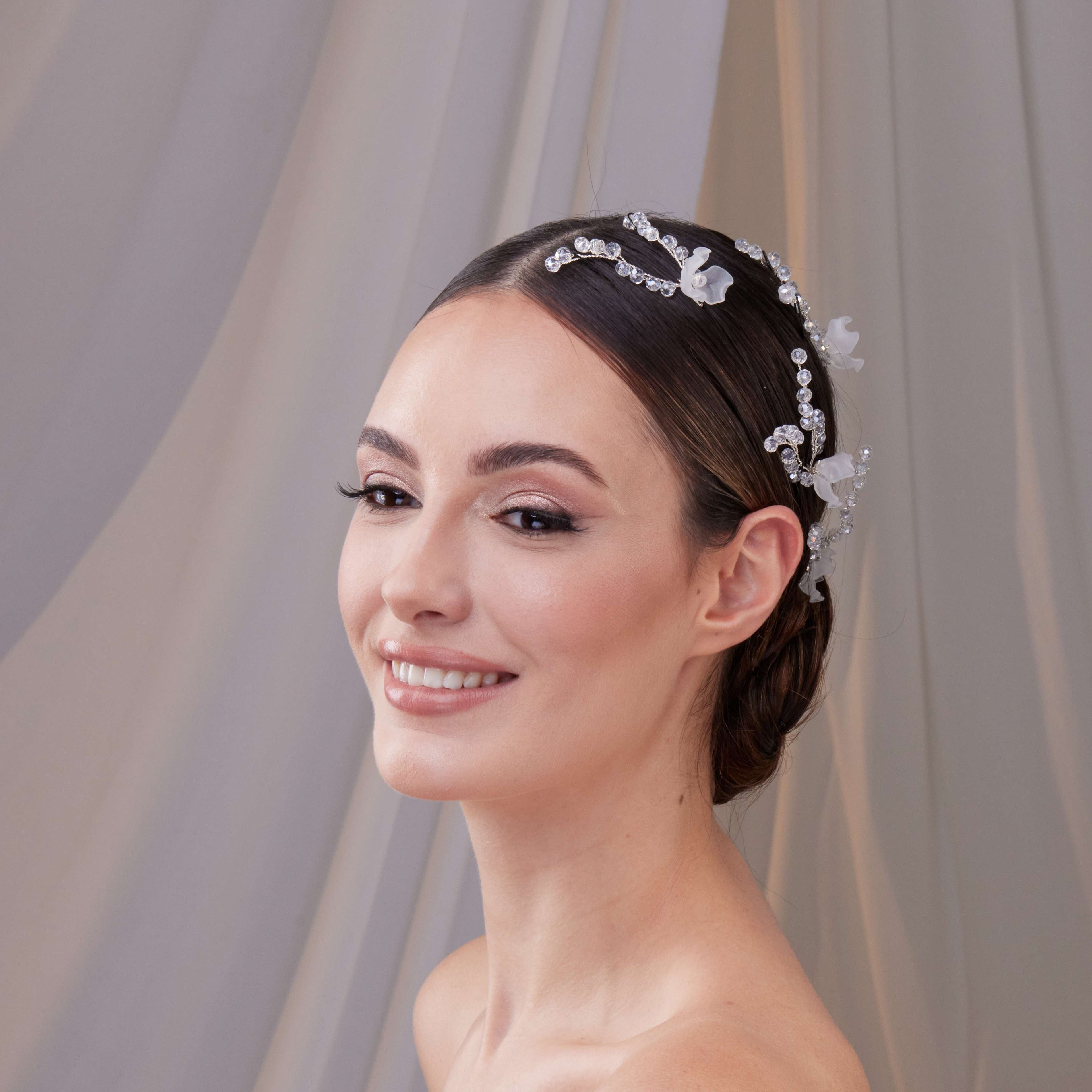 Set of Resin Flower Wedding Hair Pins – Bridal Port, view 4