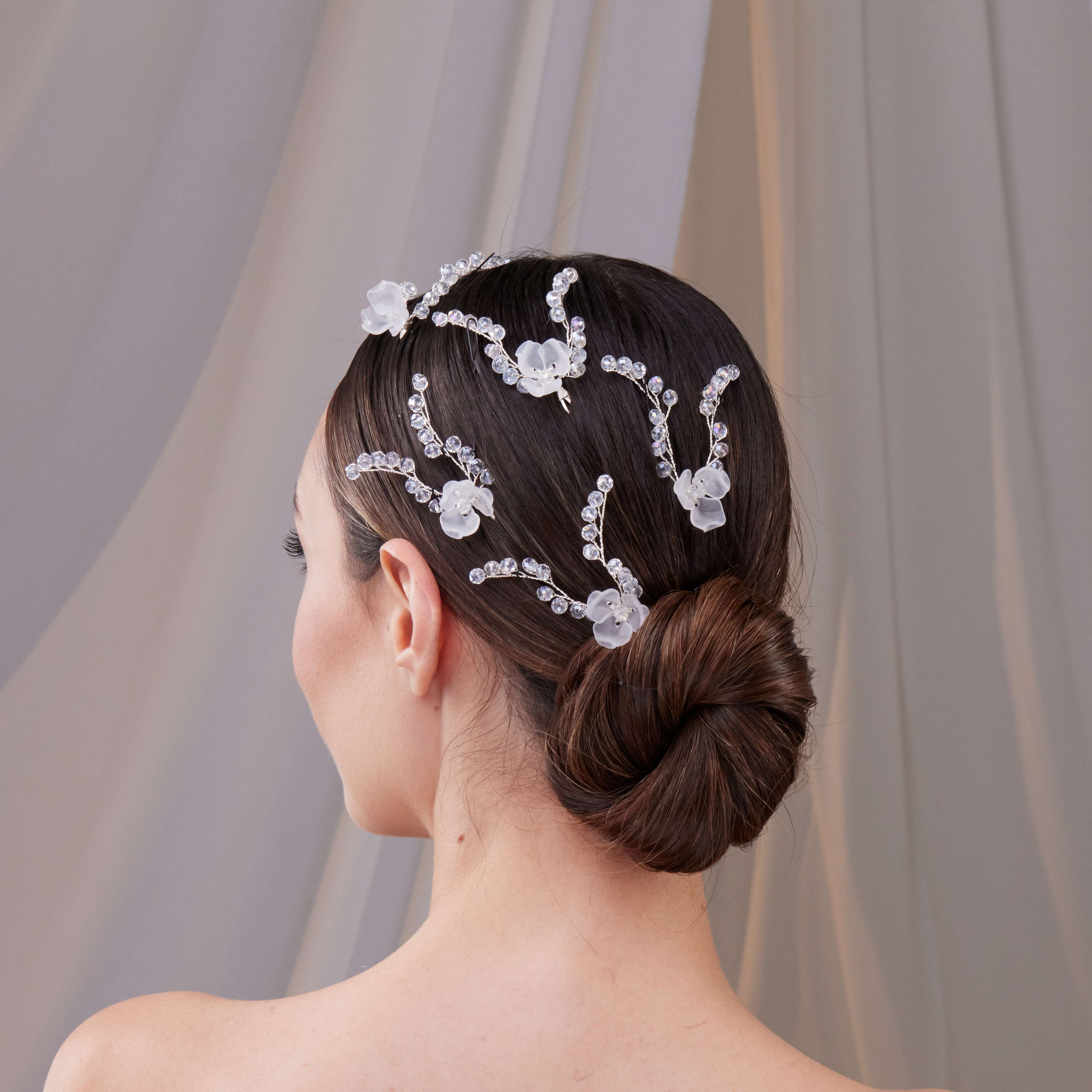 Set of Resin Flower Wedding Hair Pins – Bridal Port