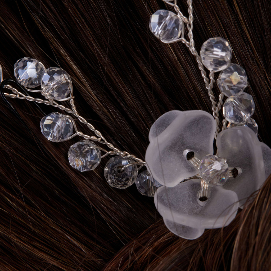 Set of Resin Flower Wedding Hair Pins – Bridal Port, view 8