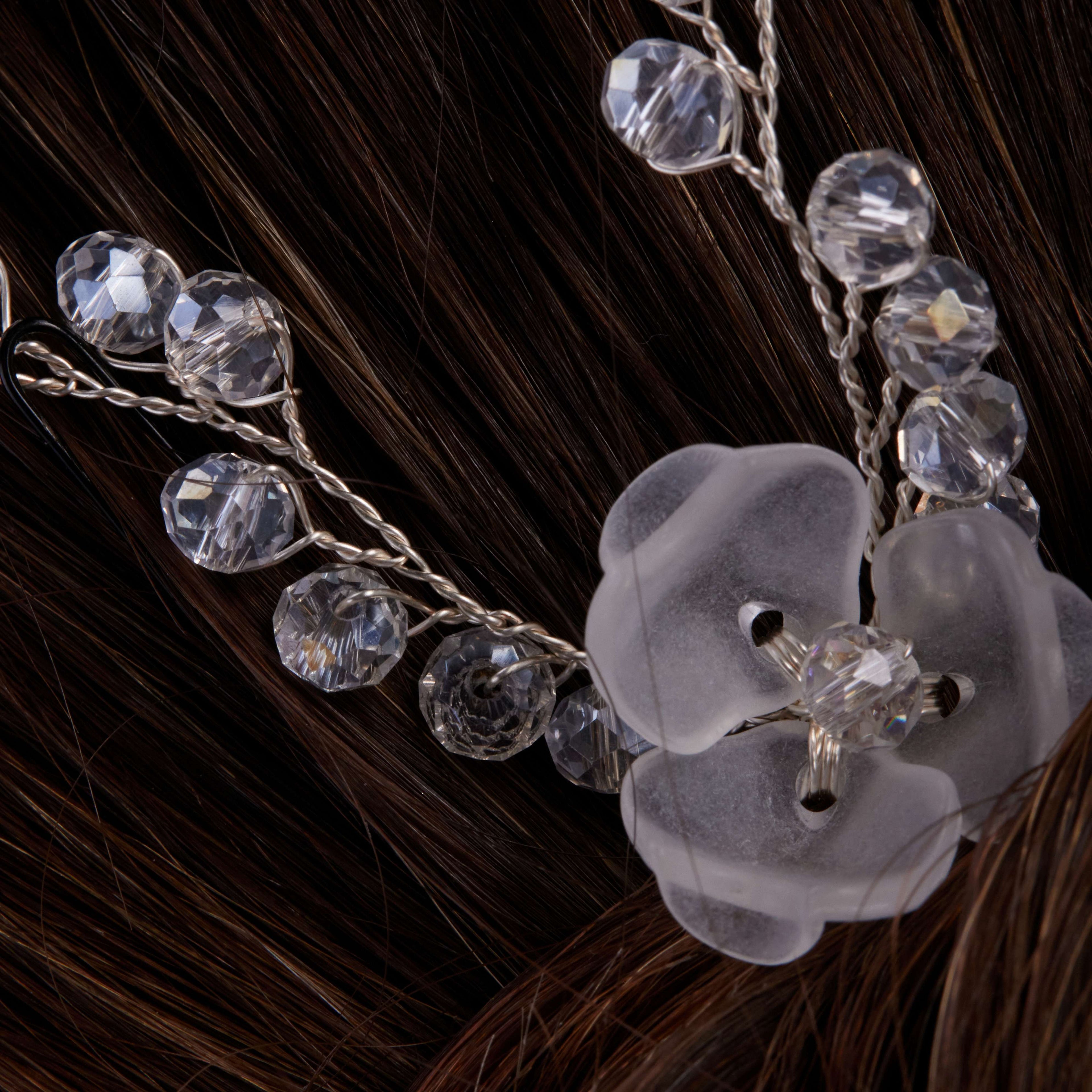 Set of Resin Flower Wedding Hair Pins – Bridal Port, view 8