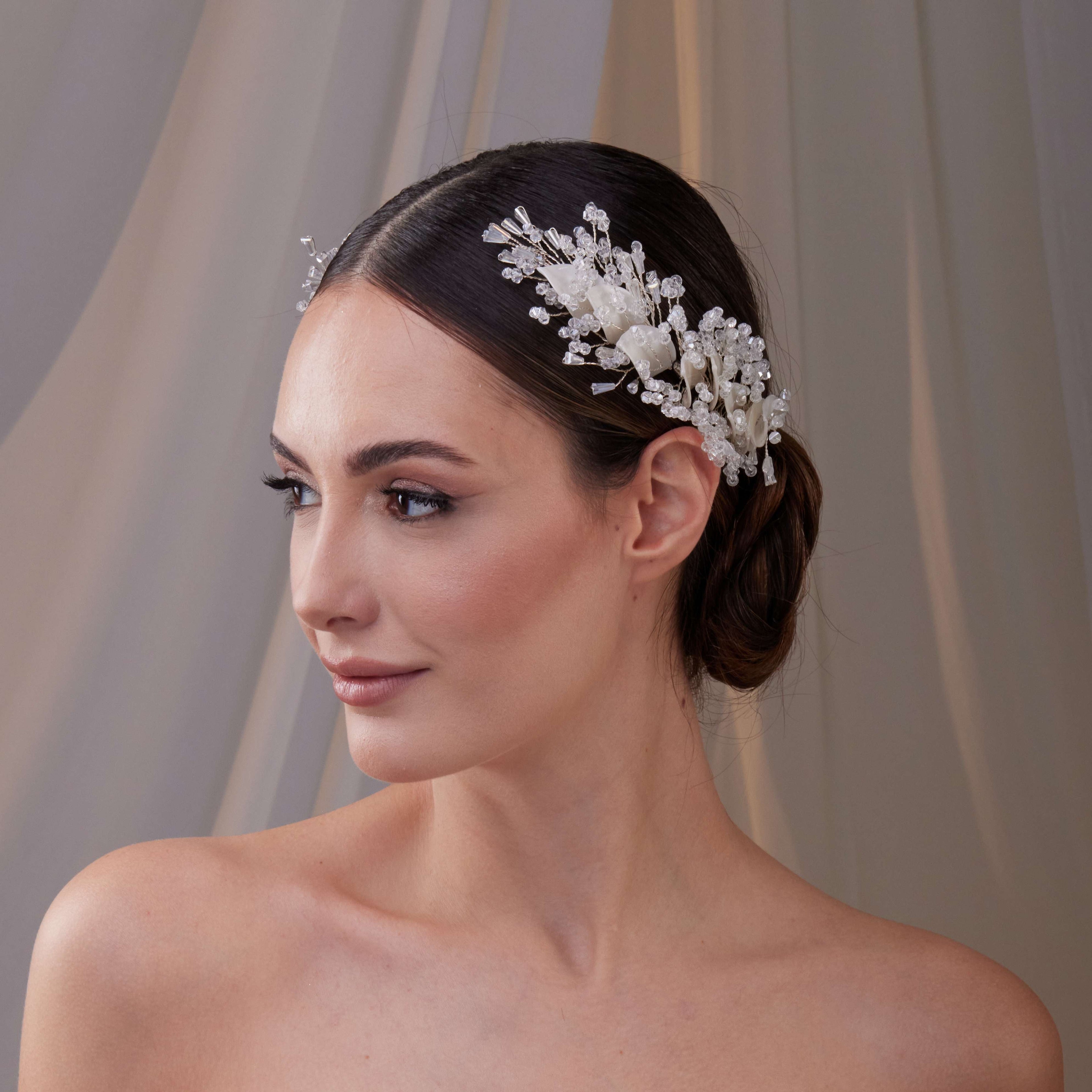 Set of Two Resin Flower Hair Vines – Bridal Port, view 3