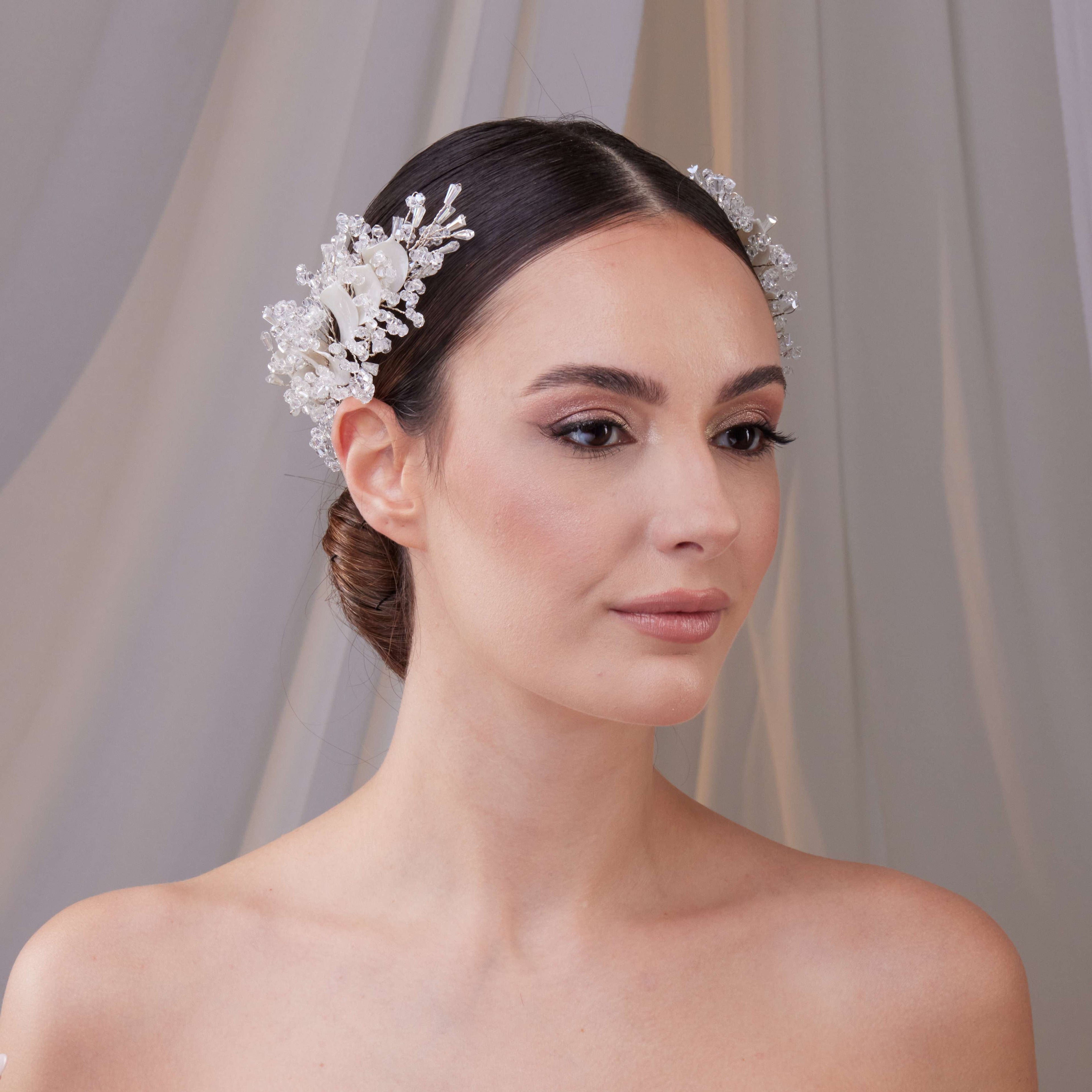 Set of Two Resin Flower Hair Vines – Bridal Port, view 5