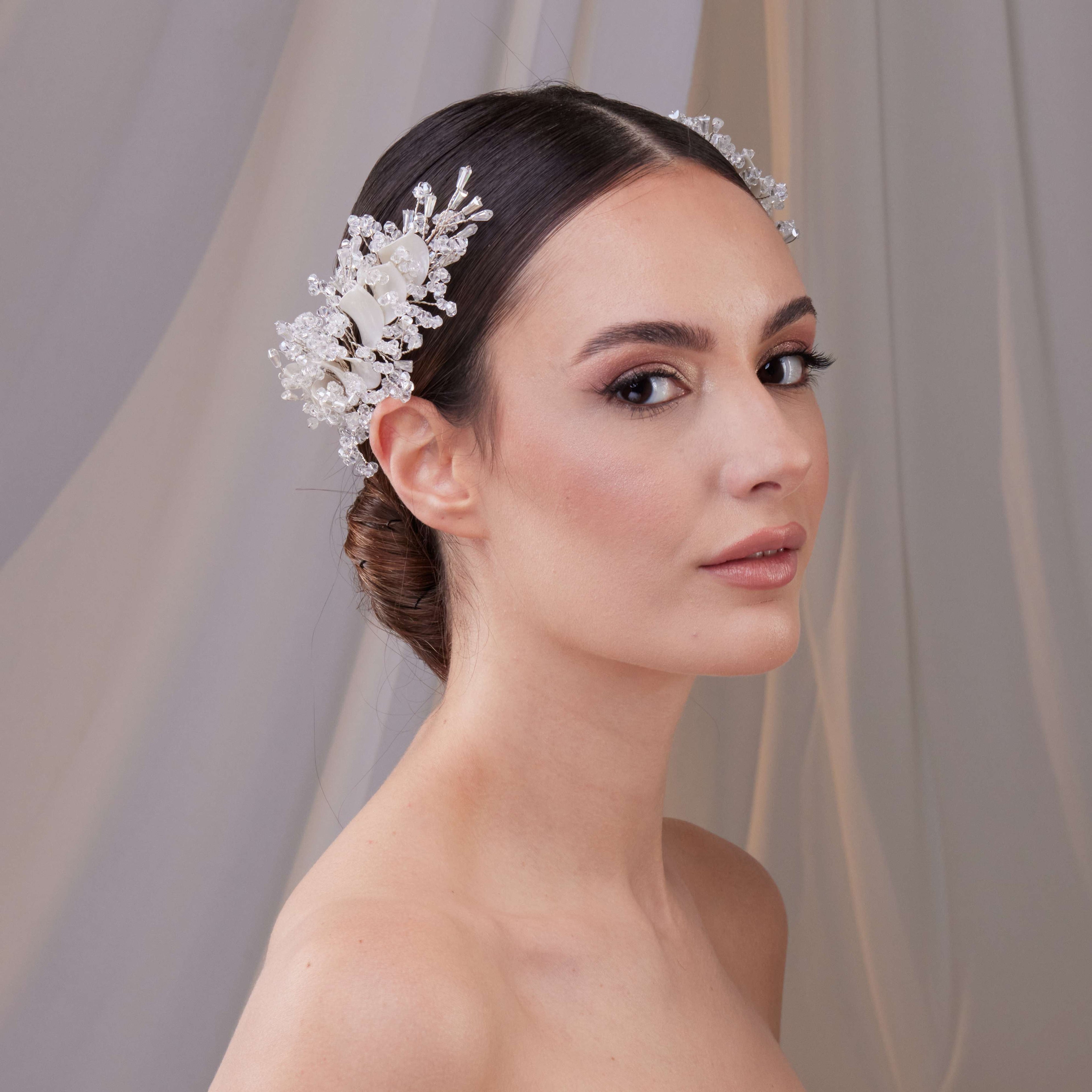 Set of Two Resin Flower Hair Vines – Bridal Port, view 6